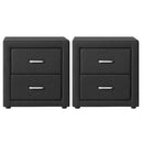 Artiss 2X Bedside Table 2 Drawers Fabric - CADEN Charcoal - RnR Galore