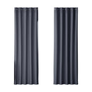 Artiss 2X Blockout Curtains Eyelet 180x213cm Charcoal - RnR Galore