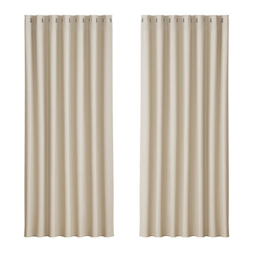 Artiss 2X Blockout Curtains Eyelet 240x230cm Beige - RnR Galore