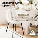 Artiss 2x Dining Chairs Velvet Tufted Kitchen Lounge Cafe Accent Chair Beige - RnR Galore