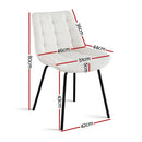 Artiss 2x Dining Chairs Velvet Tufted Kitchen Lounge Cafe Accent Chair Beige - RnR Galore