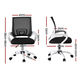 Artiss 2x Office Chair Mesh Computer Gaming Desk Chairs Work Study Mid Back - RnR Galore