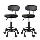 Artiss 2x Salon Stool Swivel Chair Backrest - RnR Galore