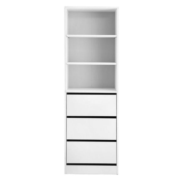 Artiss 3 Chest of Drawers Tallboy Cabinet White - RnR Galore