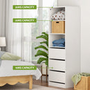 Artiss 3 Chest of Drawers Tallboy Cabinet White - RnR Galore