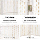 Artiss 4 Panel Room Divider Screen Privacy Timber Foldable Dividers Stand White - RnR Galore