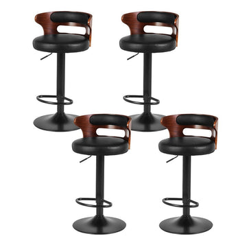 Artiss 4x Bar Stools Gas Lift Faux Leather - RnR Galore