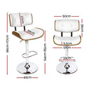 Artiss 4x Bar Stools Gas Lift Leather White - RnR Galore