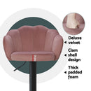 Artiss 4x Bar Stools Gas Lift Velvet Pink - RnR Galore