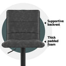 Artiss 4x Bar Stools Gas Lift Vintage Leather Grey - RnR Galore