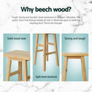 Artiss 4x Bar Stools Kitchen Chairs Wooden Nature - RnR Galore