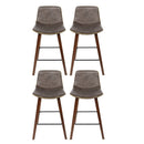 Artiss 4x Bar Stools Vintage Leather Wooden - RnR Galore