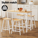 Artiss 4x Bar Stools Wooden Chairs Oak - RnR Galore
