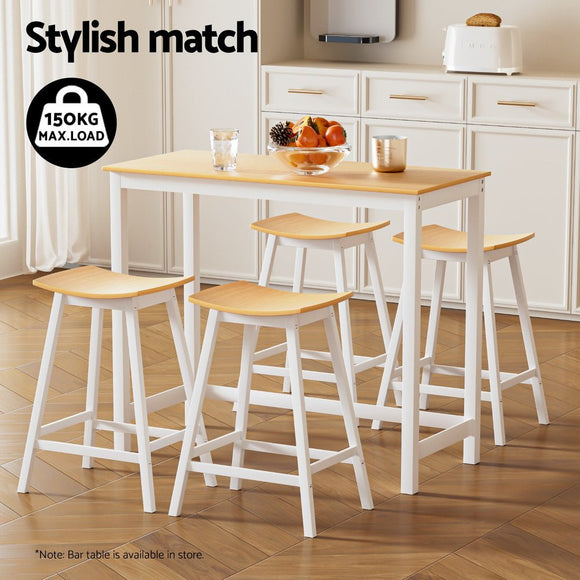 Artiss 4x Bar Stools Wooden Chairs Oak - RnR Galore