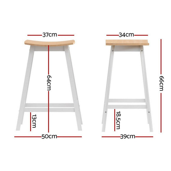 Artiss 4x Bar Stools Wooden Chairs Oak - RnR Galore