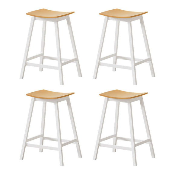Artiss 4x Bar Stools Wooden Chairs Oak - RnR Galore