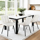 Artiss 4x Dining Chairs Velvet Tufted Kitchen Lounge Cafe Accent Chair Beige - RnR Galore