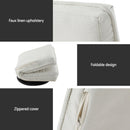 Artiss 4XFloor Chair Lounge Sofa Swivel Foldable Linen White - RnR Galore