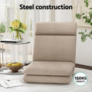 Artiss 4XFloor Chair Sofa Linen Beige - RnR Galore