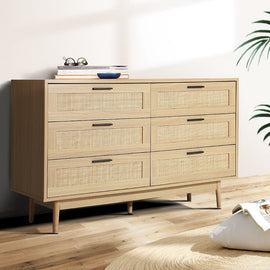 Artiss 6 Chest of Drawers - BRIONY Oak - RnR Galore