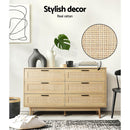 Artiss 6 Chest of Drawers - BRIONY Oak - RnR Galore