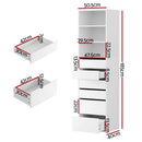 Artiss 6 Chest of Drawers Tallboy Cabinet White - RnR Galore