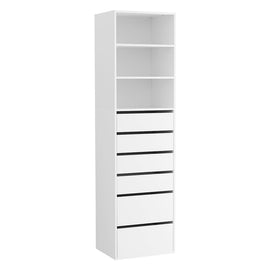 Artiss 6 Chest of Drawers Tallboy Cabinet White - RnR Galore