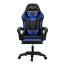 Artiss 6 Point Massage Gaming Office Chair 7 LED Footrest Blue - RnR Galore