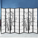 Artiss 8 Panel Room Divider Screen 348x179cm Bamboo Black White - RnR Galore