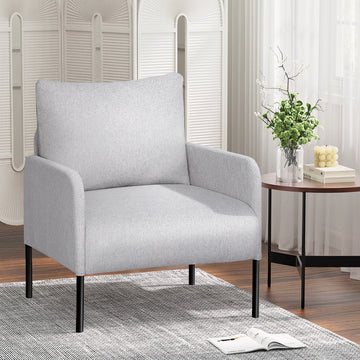 Artiss Armchair Accent Chair Pillow Fabric Grey - RnR Galore
