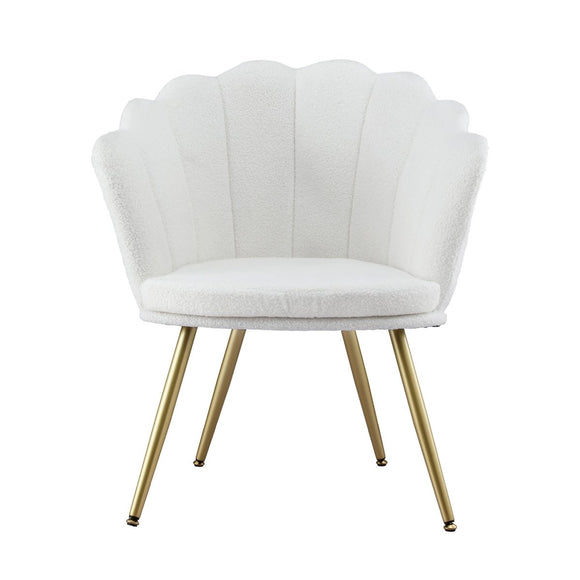Artiss Armchair Teddy Fleece White Callista - RnR Galore