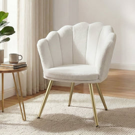 Artiss Armchair Teddy Fleece White Callista - RnR Galore