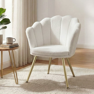 Artiss Armchair Teddy Fleece White Callista - RnR Galore
