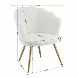 Artiss Armchair Teddy Fleece White Callista - RnR Galore