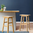 Artiss Bar Stools Kitchen Counter Stools Wooden Chairs Natural x2 - RnR Galore