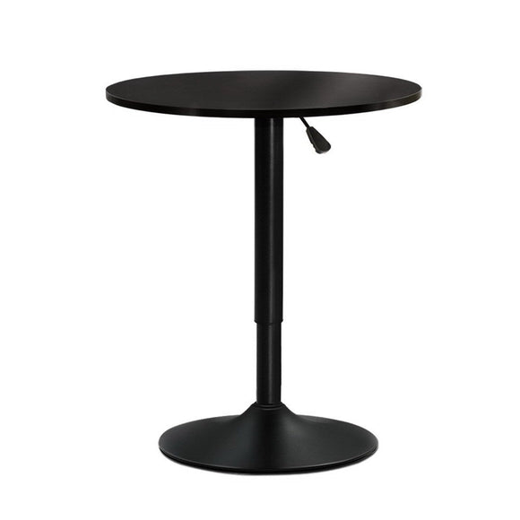 Artiss Bar Table Gas Lift Round Black - RnR Galore
