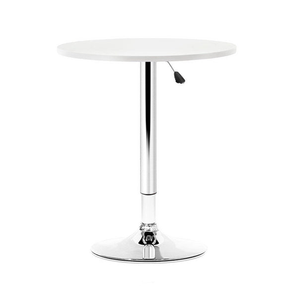 Artiss Bar Table Gas Lift Round White - RnR Galore