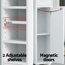 Artiss Bathroom Storage Cabinet 180cm Tall Slim Floor Cupboard Toilet Narrow Linen Tower - RnR Galore