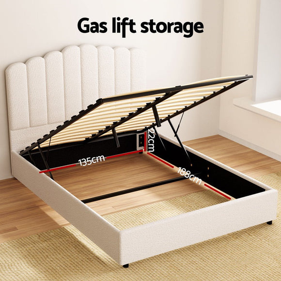 Artiss Bed Frame Double Size Boucle FION - RnR Galore