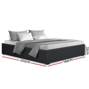 Artiss Bed Frame Double Size Gas Lift Base Charcoal TOKI - RnR Galore