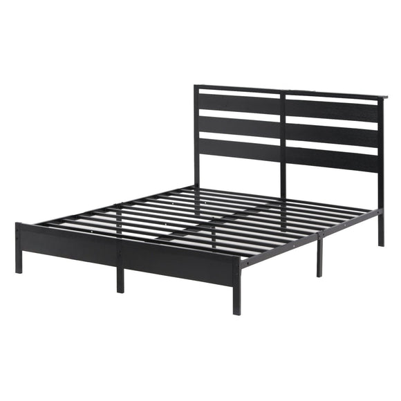 Artiss Bed Frame Double Size LED Metal Bed Base with Charging Station - RnR Galore