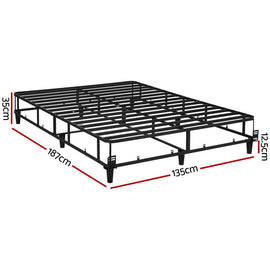 Artiss Bed Frame Double Size Metal Grey MASON - RnR Galore