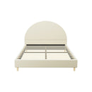 Artiss Bed Frame Double Size Velvet Cream ELLA - RnR Galore