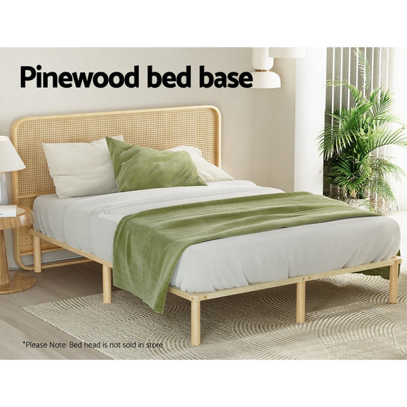 Artiss Bed Frame Double Size Wooden Base Mattress Platform Timber Pine AMBA - RnR Galore