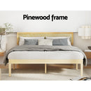 Artiss Bed Frame Double Size Wooden Base Mattress Platform Timber Pine YUMI - RnR Galore
