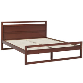 Artiss Bed Frame Double Size Wooden Walnut WITTON - RnR Galore