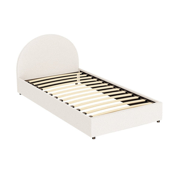 Artiss Bed Frame Gas Lift Strorage Beds Base Platform Boucle Fabric King Single ELLA - RnR Galore