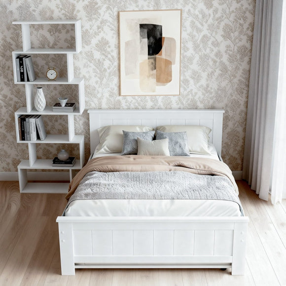 Artiss Bed Frame King Single and Bookshelf - RnR Galore