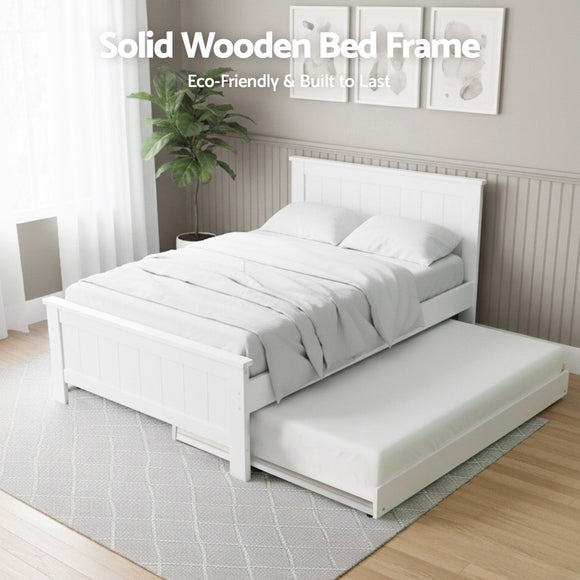 Artiss Bed Frame King Single and Bookshelf - RnR Galore