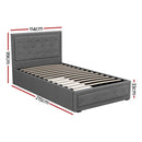 Artiss Bed Frame King Single Size Gas Lift Mattress Base with Storage Fabric - RnR Galore